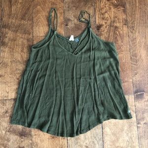 Roxy Olive Green Strappy Tank Size Small